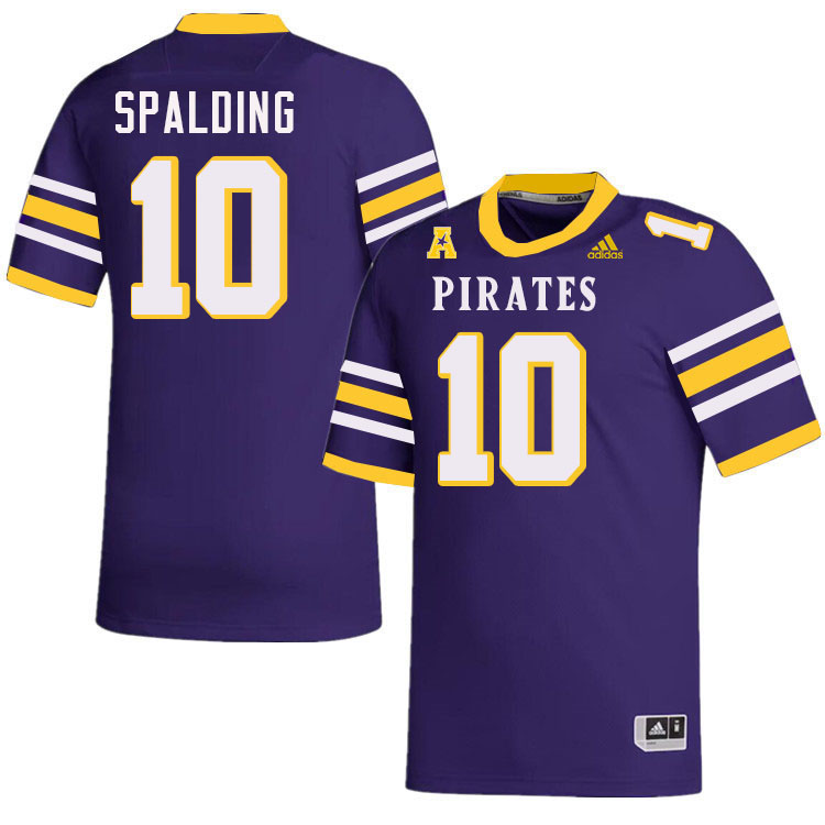 #10 Brock Spalding East Carolina Pirates College Football Jersey Stitched-Purple #10 Brock Spalding East Carolina Pirates College Football Jersey Stitched-Purple